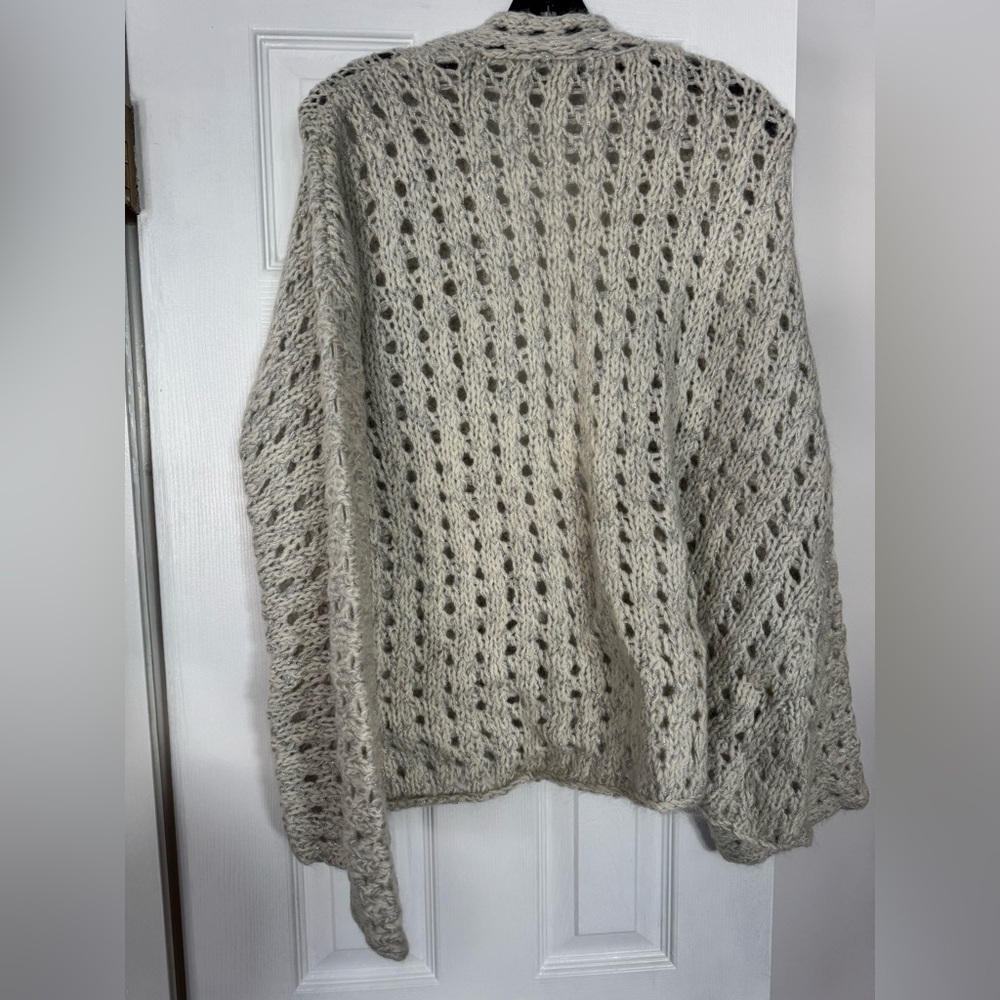 Adrienne Vittadini silver and Cream Open-Knit Cardigan - Picture 4 of 4